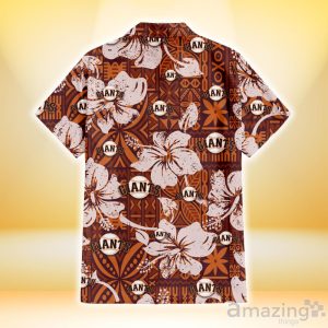 San Francisco Giants Bisque Hibiscus Brown Pattern 3D Hawaiian Shirt Gift For Fans Product Photo 3