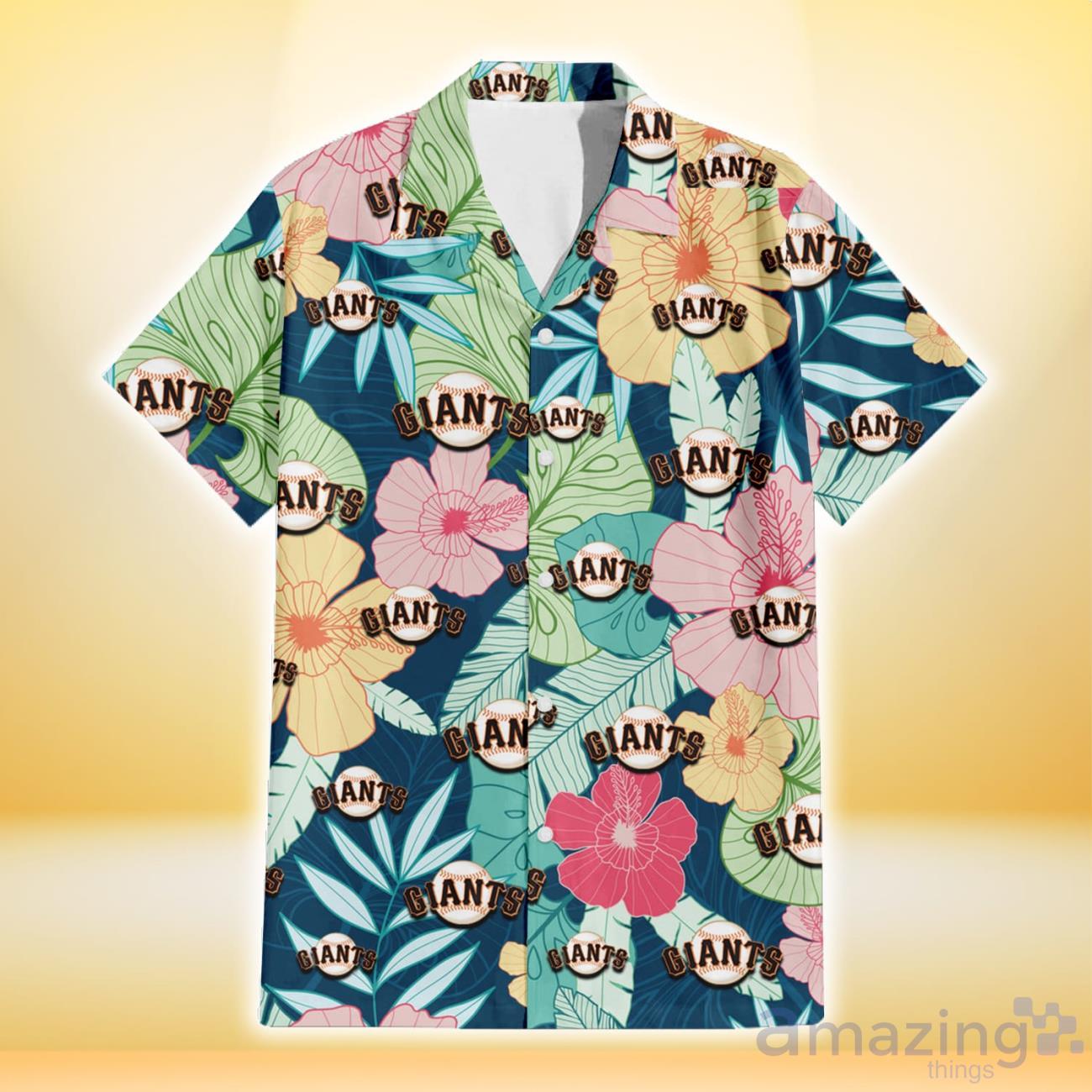 San Francisco Giants Colorful Sketch Hibiscus Dark Green Background 3D Hawaiian Shirt Gift For Fans image San Francisco Giants Colorful Sketch Hibiscus Dark Green Background 3D Hawaiian Shirt Gift For Fans Product Photo 2