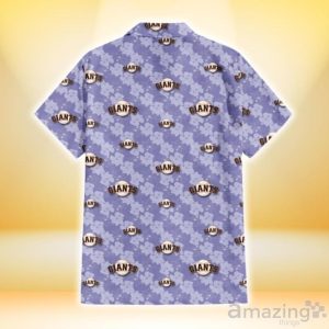 San Francisco Giants Light Purple Hibiscus Pattern Stripe Powder Purple 3D Hawaiian Shirt Gift For Fans Product Photo 3