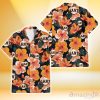 San Francisco Giants Orange Hibiscus Dark Green Leaf Black Background 3D Hawaiian Shirt Gift For Fans