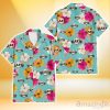 San Francisco Giants Pink Yellow White Hibiscus Turquoise Background 3D Hawaiian Shirt Gift For Fans