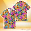 San Francisco Giants Purple Hibiscus Neon Leaf Orange Background 3D Hawaiian Shirt Gift For Fans