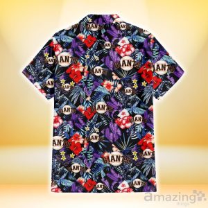 San Francisco Giants Red Hibiscus Caro Black Background 3D Hawaiian Shirt Gift For Fans Product Photo 3
