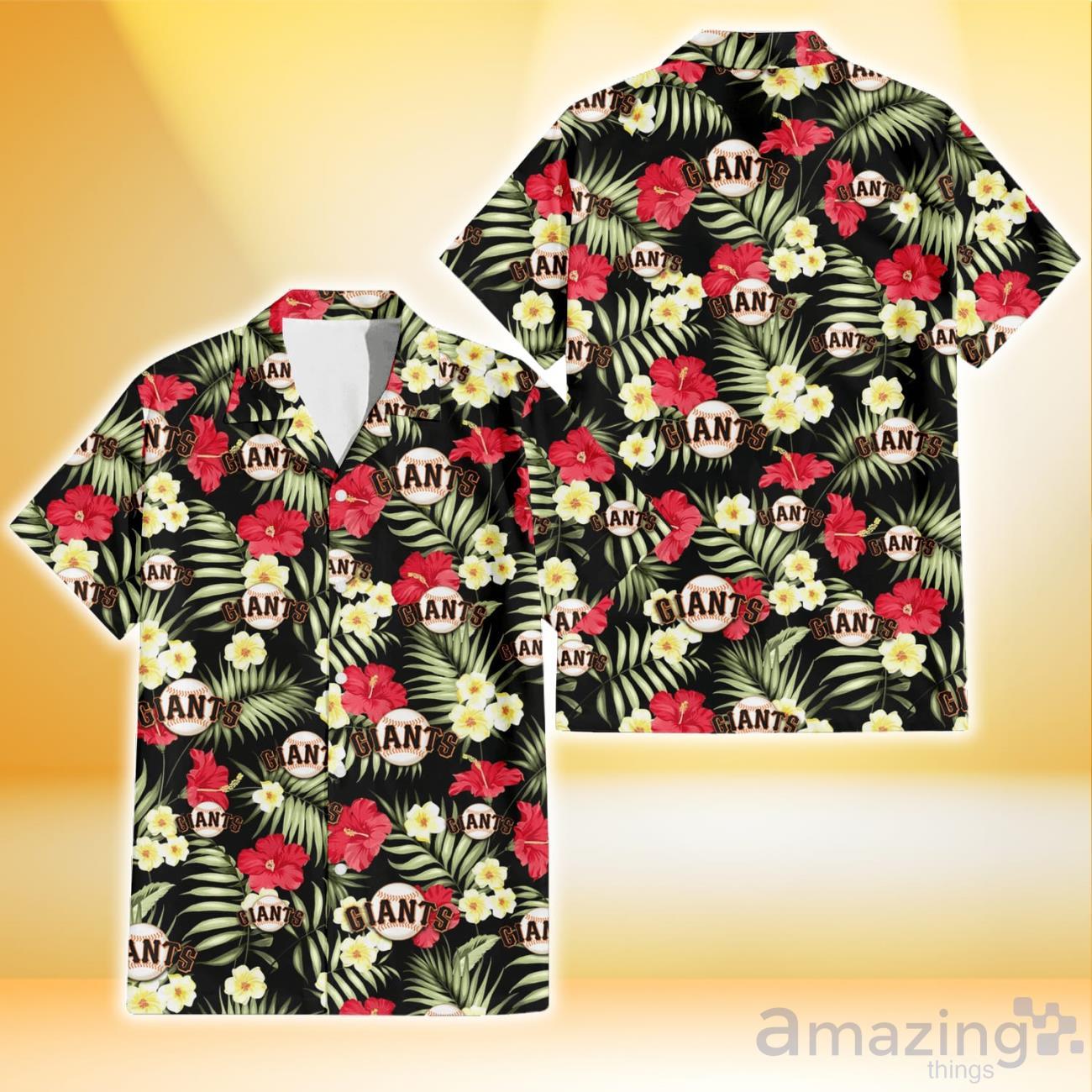 San Francisco Giants Hawaiian Shirt Hibiscus Flower Aloha Shirt