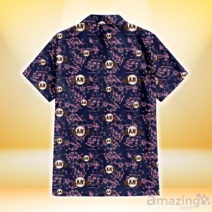 San Francisco Giants Thistle Sketch Hibiscus Dark Slate Blue Background 3D Hawaiian Shirt Gift For Fans Product Photo 3