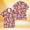 San Francisco Giants White Hibiscus Indian Red Background 3D Hawaiian Shirt Gift For Fans