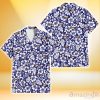 San Francisco Giants White Hibiscus Pattern Slate Blue Background 3D Hawaiian Shirt Gift For Fans