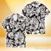San Francisco Giants White Hibiscus Porcelain Flower Palm Leaf Black 3D Hawaiian Shirt Gift For Fans