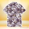 San Francisco Giants White Hibiscus Violet Leaves Light Grey Background 3D Hawaiian Shirt Gift For Fans