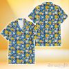 San Francisco Giants Yellow White Hibiscus Powder Blue Background 3D Hawaiian Shirt Gift For Fans