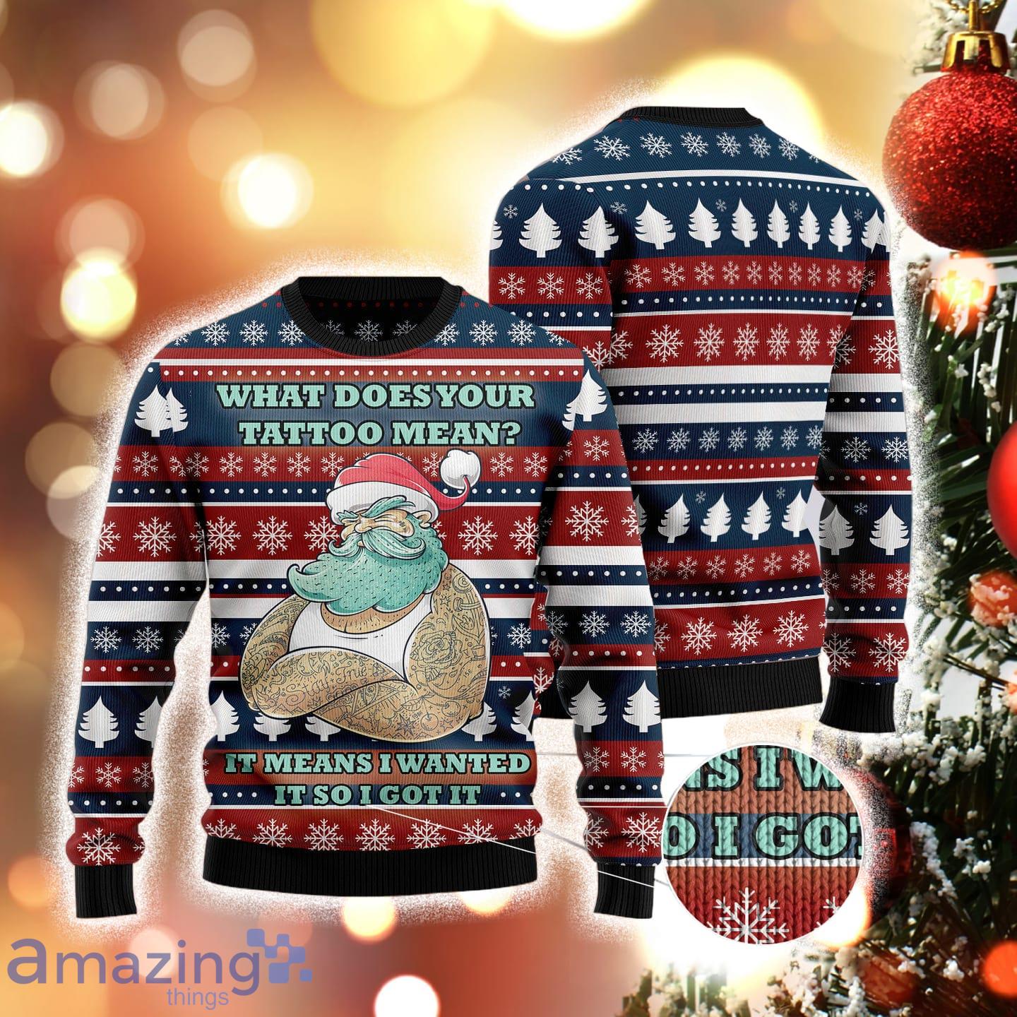 Christmas Xmas Tree Santa Claus Tattoo Cat Animal Deer Bear Ugly Sweater  Streetwear 3DPrint Harajuku Casual Winter Sweatshirts 4 - AliExpress