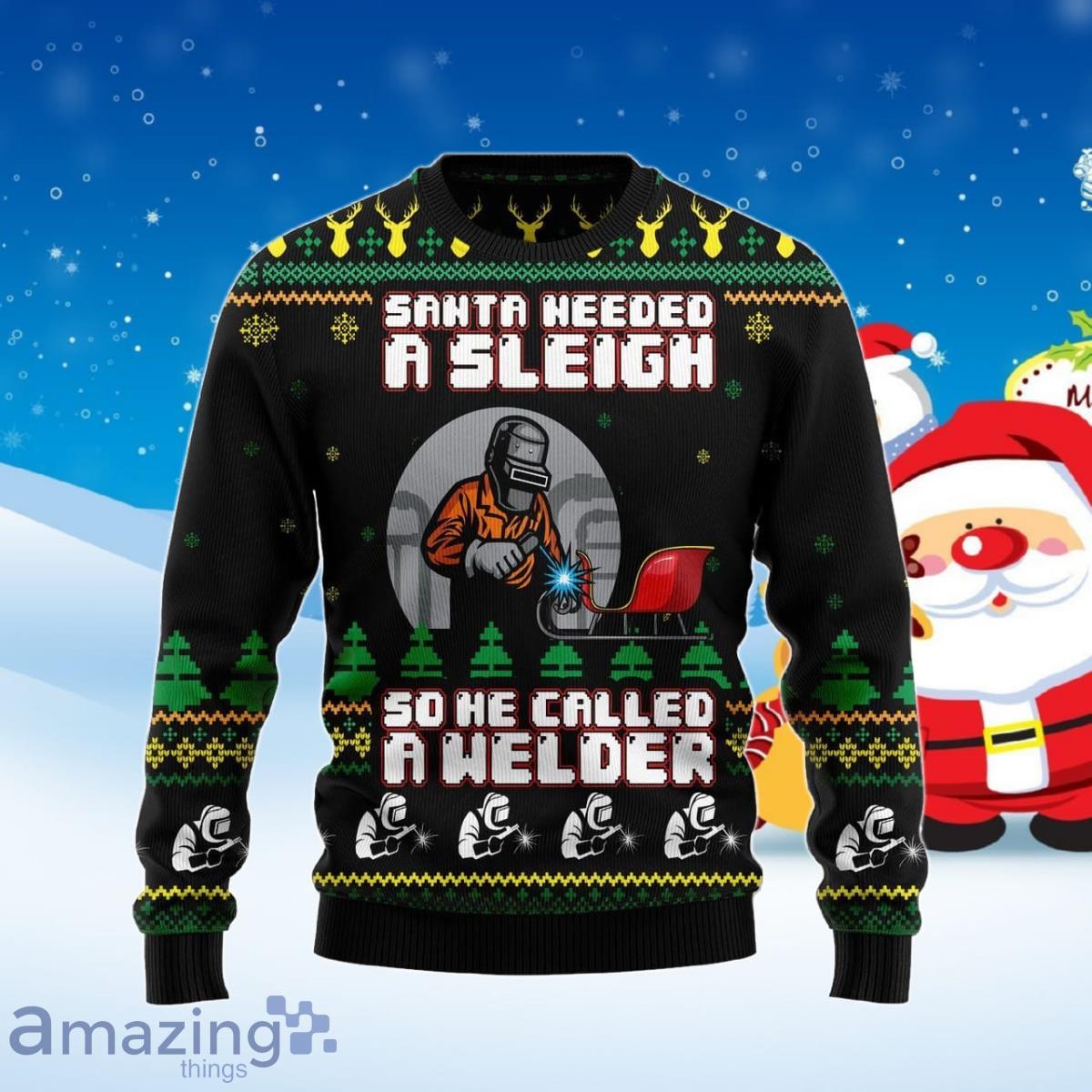 Santa Needed A Sleigh Ugly Christmas Sweater Unique Gift Product Photo 1