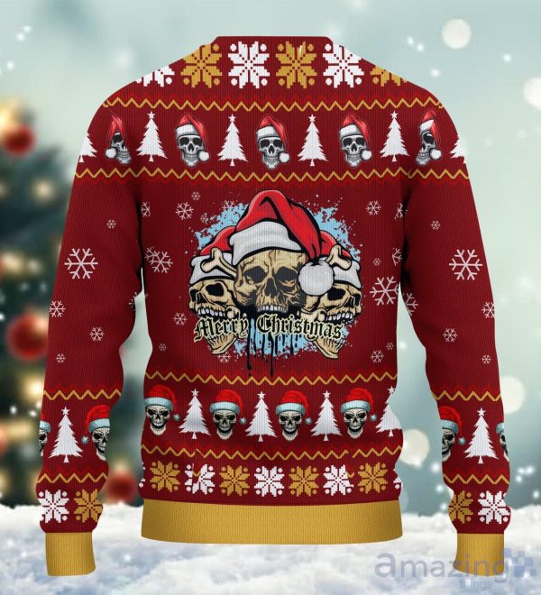 Pittsburgh Steelers Fans Skull Holiday Knitted Christmas Sweater