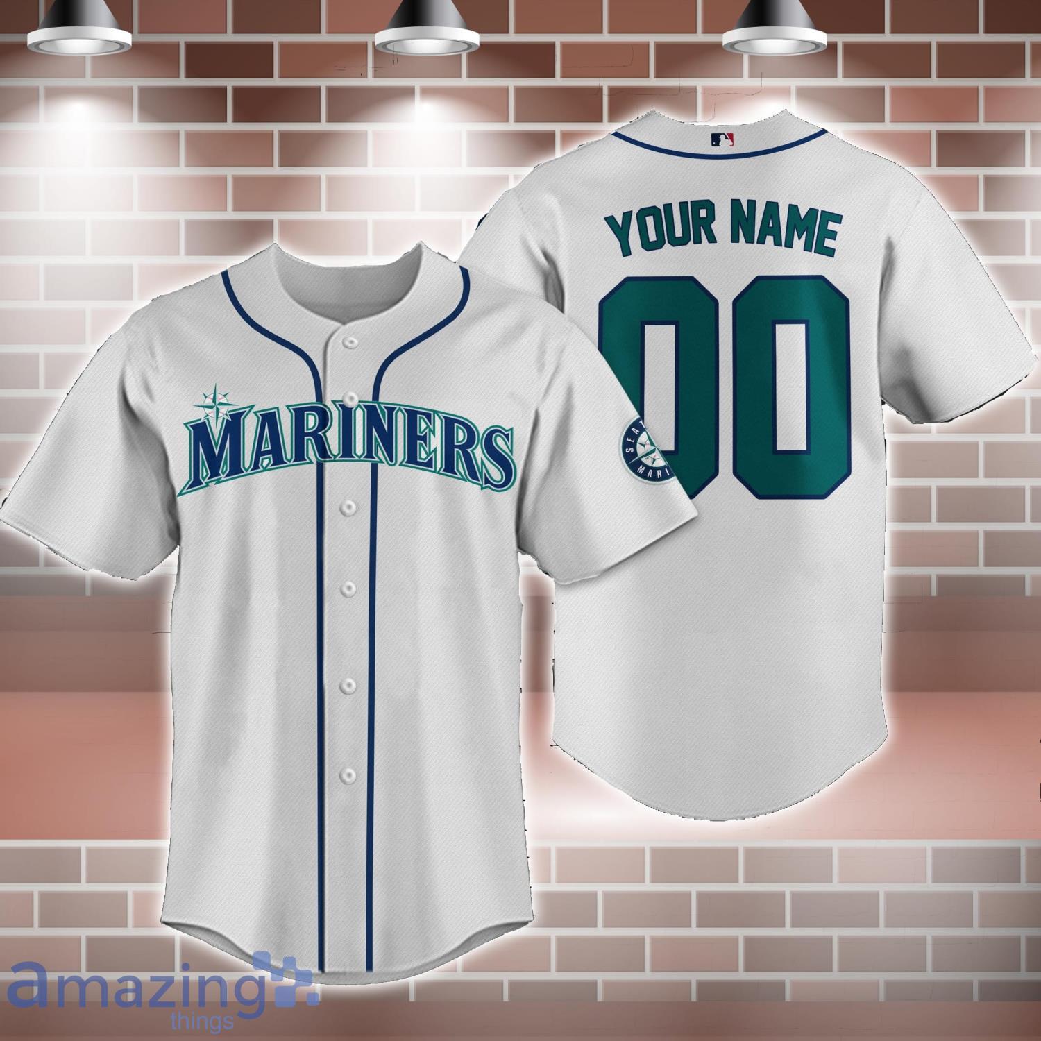 Seattle Mariners MLB Custom Number And Name 3D Hoodie For Men And