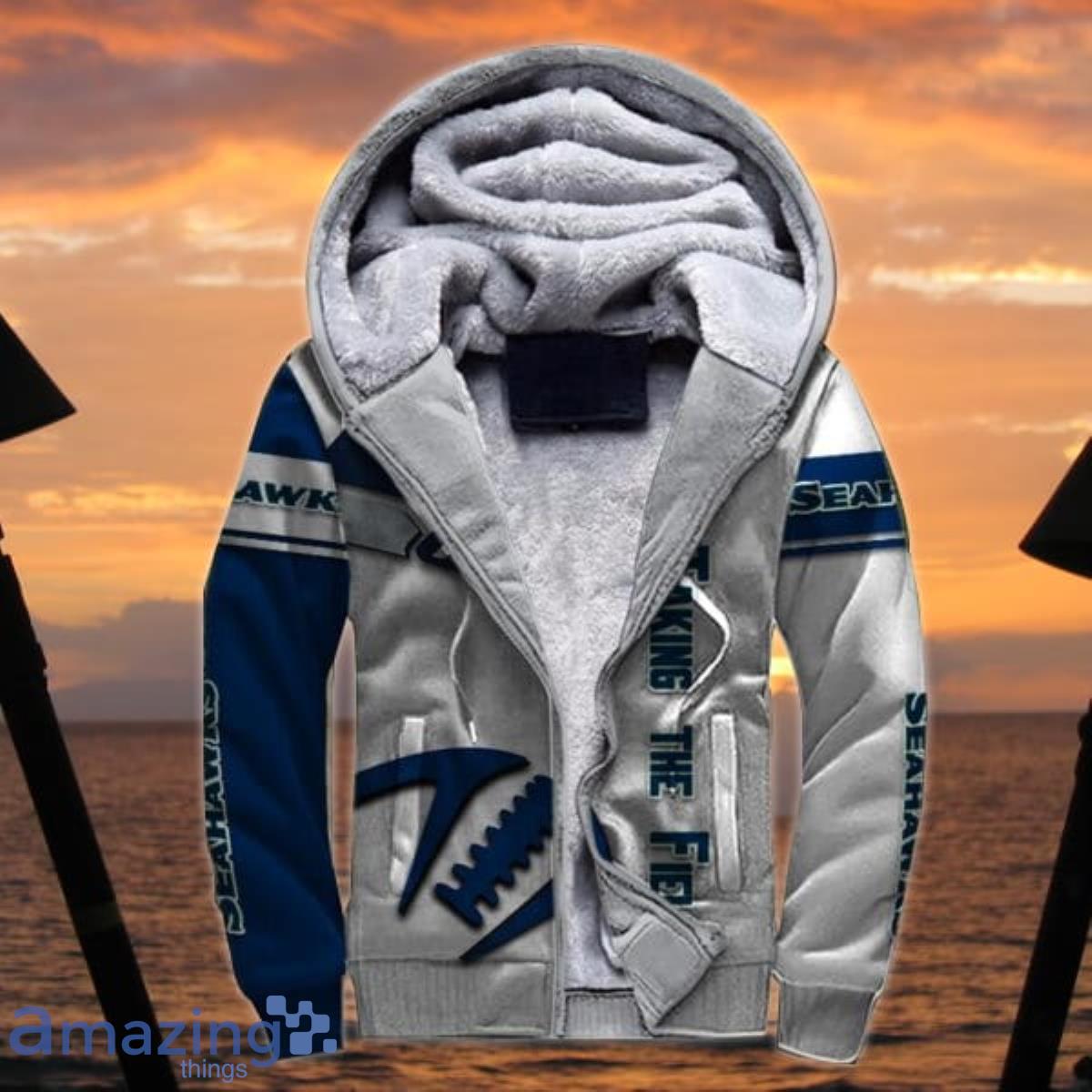 Seattle Seahawks NFL Christmas Personalized Hoodie Zipper Fleece