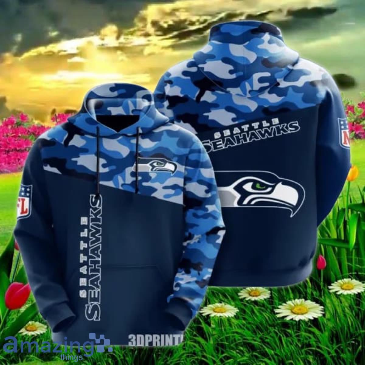 Seattle seahawks 3d online hoodie