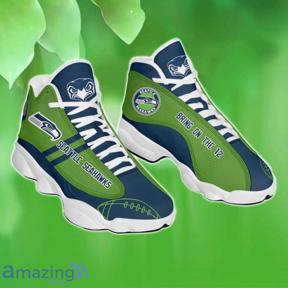 Seattle Seahawks Air Jordan Hightop Shoes Great Gift For Fans