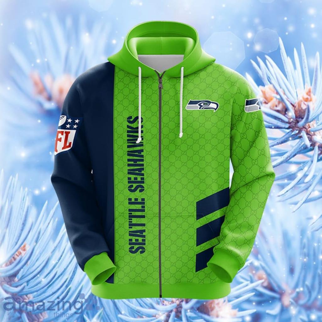 NFL Seattle Seahawks Green Unisex Hoodie, Zip Hoodie 3D All Over