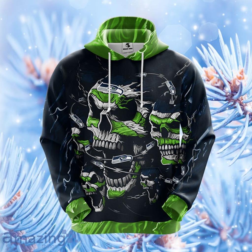 Seattle Seahawks NFL Green Hoodie, Zip Hoodie 3D All Over Print For Fans