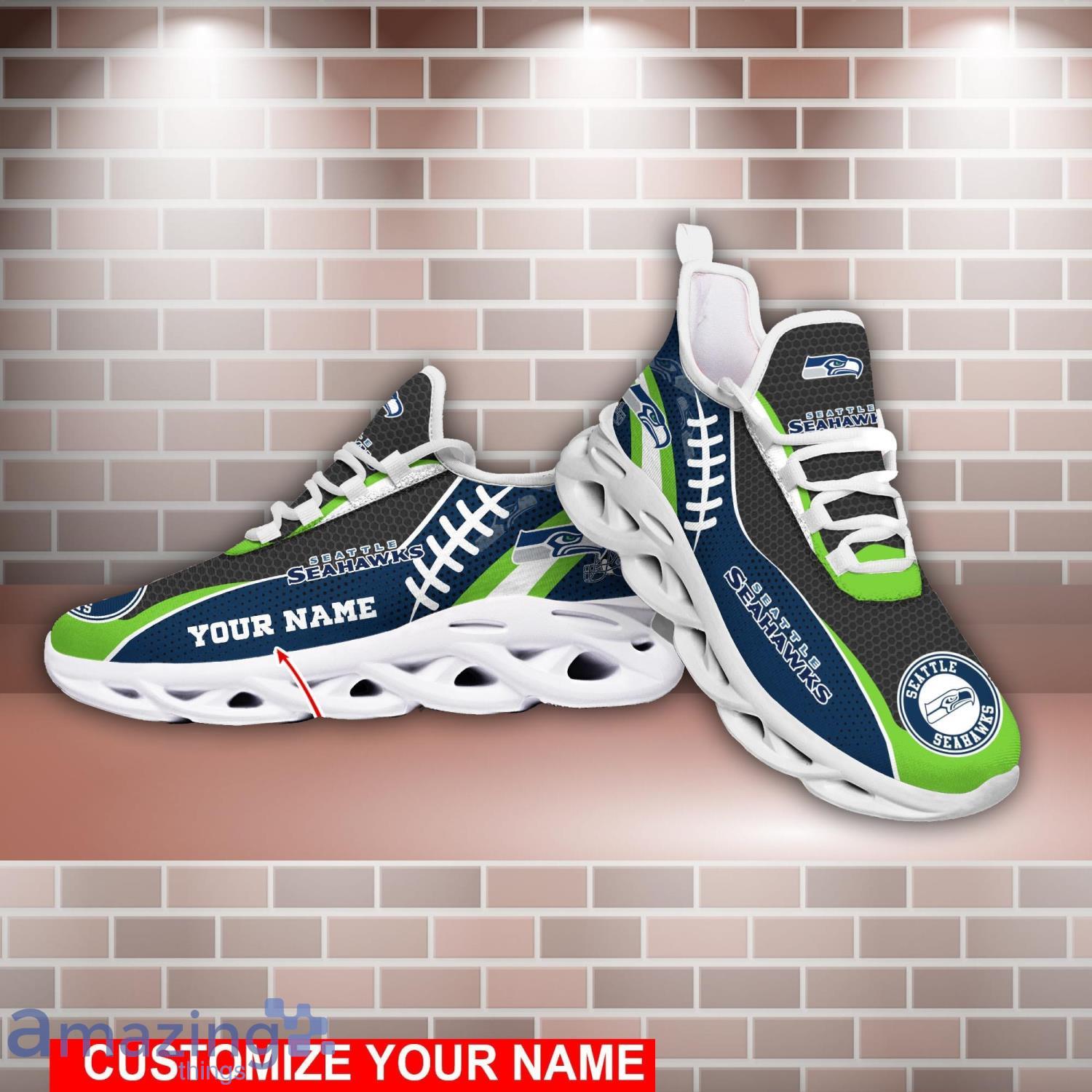 Seattle Seahawks Personalized Name NFL Max Soul Shoes Men And Women For Fans