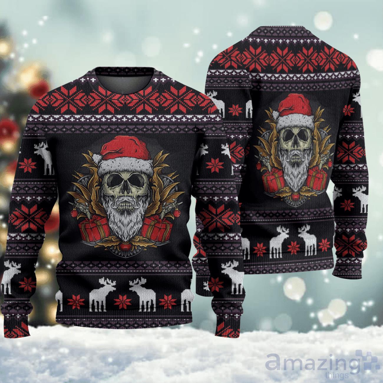 Pittsburgh Steelers Skull Pattern Knitted Sweater For Christmas