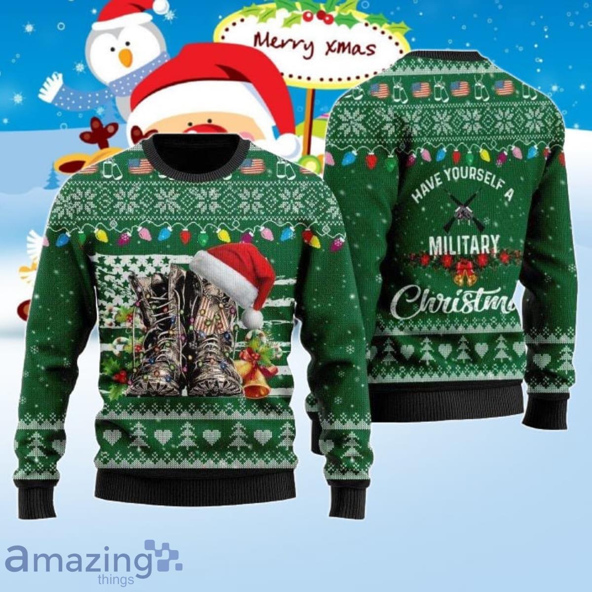 Soldiers Have Yourself A Military Ugly Christmas Sweater Unique Gift Product Photo 1