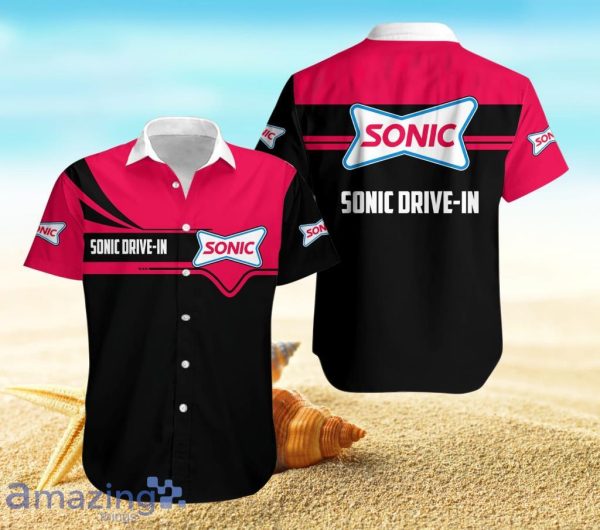 Sonic Drive-In Logo Black Hawaiian Shirt For Men And Women Product Photo 1