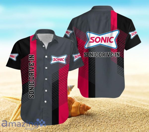 Sonic Drive-In Logo Dark Grey Hawaiian Shirt For Men And Women Product Photo 1