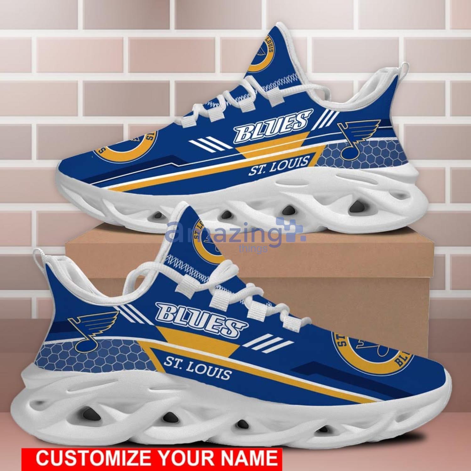 St Louis Blues Custom Name Personalized Max Soul Sneaker Running