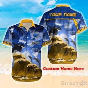 St. Louis Blues NHL Hot Design Custom Name Hawaiian Shirt For Fans Product Photo 1