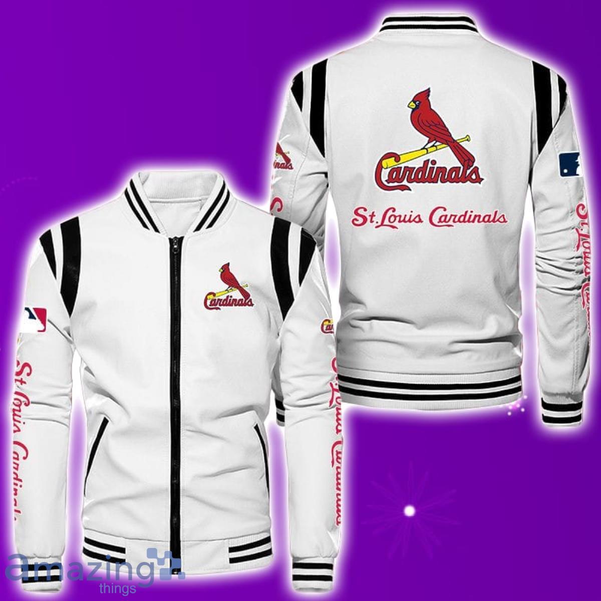 St. Louis Cardinals Leather Bomber Jacket Best Gift For Men And