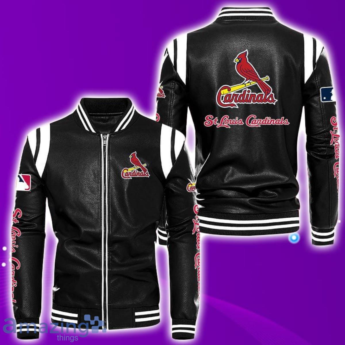 St. Louis Cardinals Leather Bomber Jacket Best Gift For Men And Women Fans