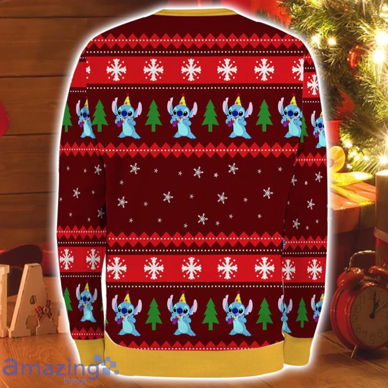 Stitch Cartoon Ohana X-Mas Ugly Christmas Sweater Christmas Holiday Gift Product Photo 1