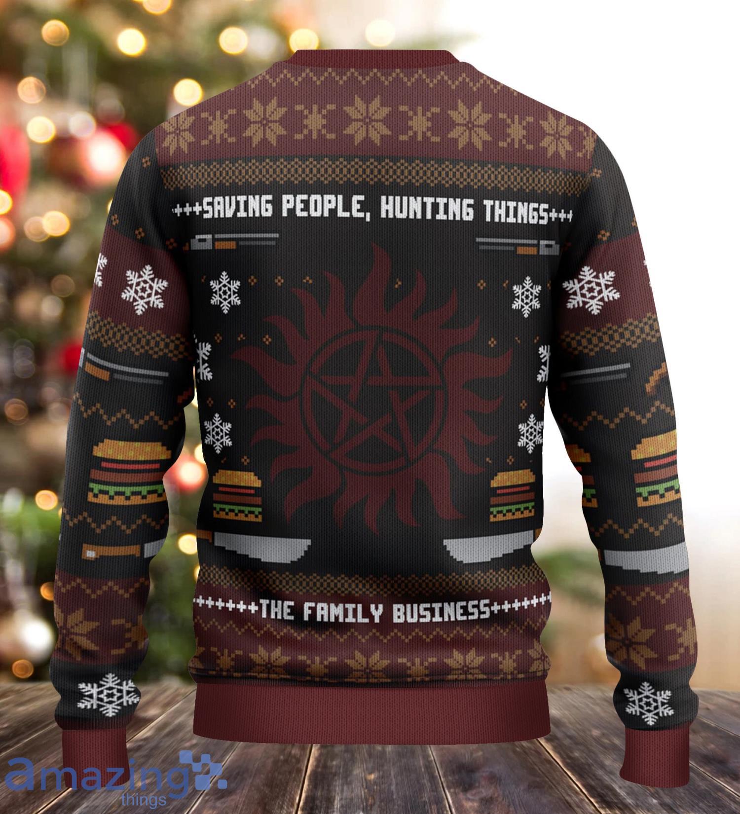 Supernatural 3D All Over Printed Christmas Ugly Sweater Men And Women Gift image Supernatural 3D All Over Printed Christmas Ugly Sweater Men And Women Gift Product Photo 3