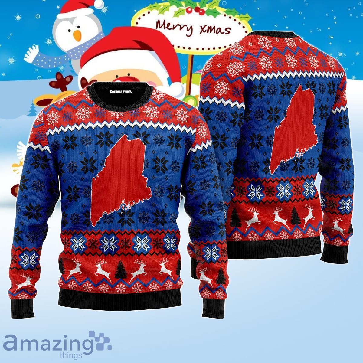 Sweet Home Maine Ugly Christmas Sweater Unique Gift Product Photo 1 Sweet Home Maine Ugly Christmas Sweater Unique Gift Product Photo 1