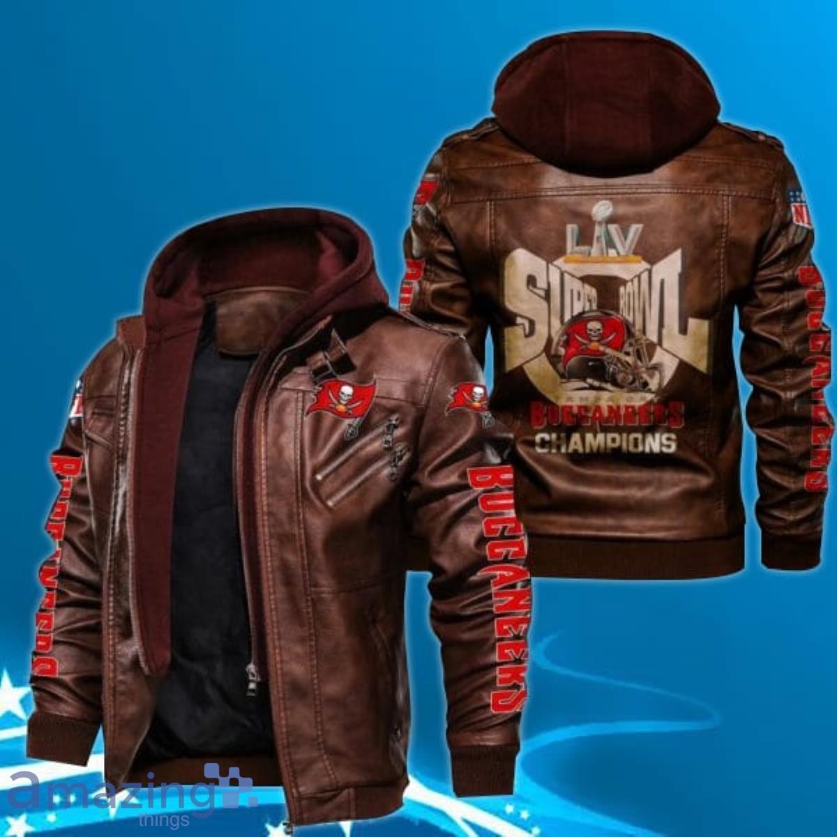Tampa Bay Buccaneers Leather jacket Super bowl Champion Gift for fans Product Photo 1