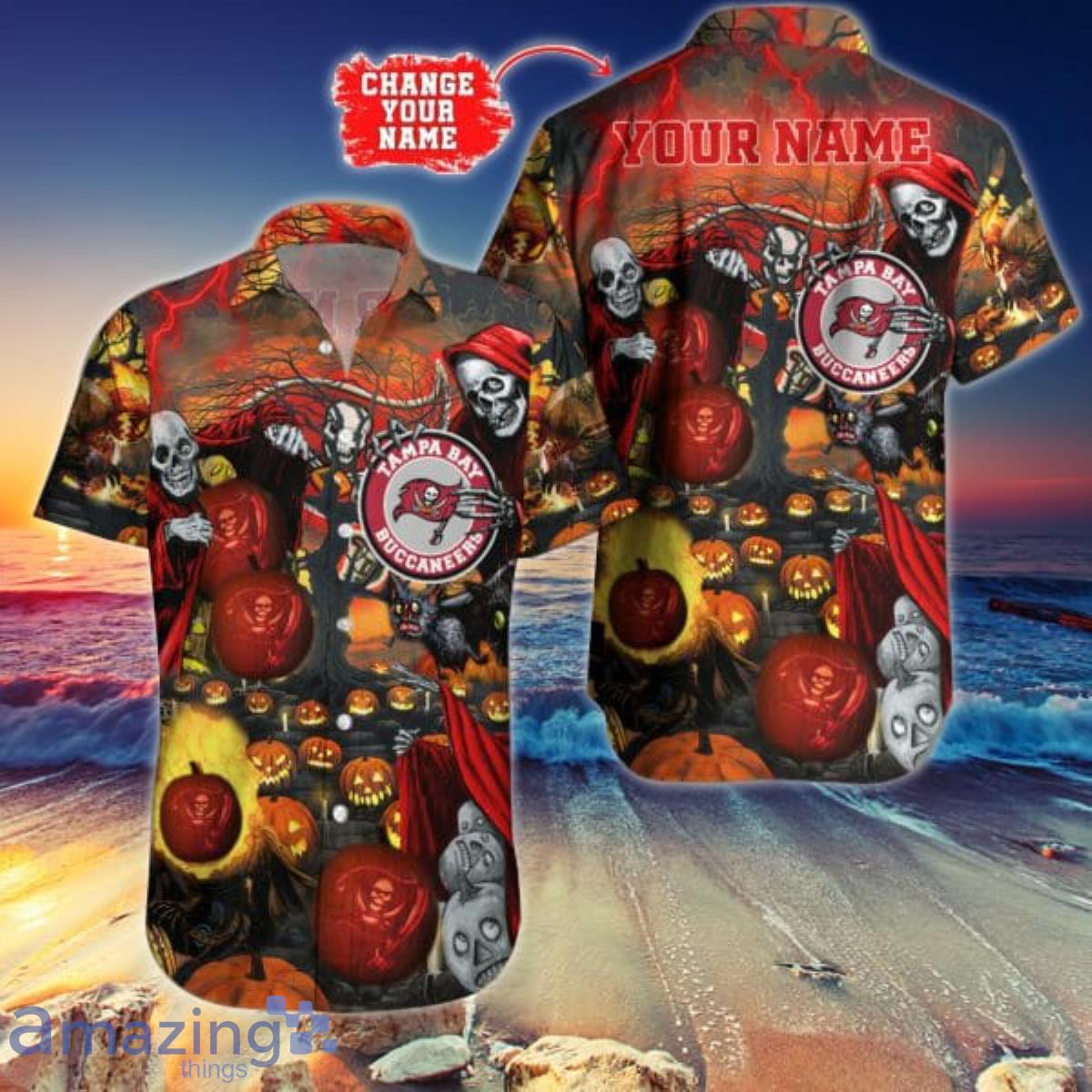 Tampa Bay Buccaneers NFL Hawaiian Shirt Custom Name Halloween Hot Trending  2023