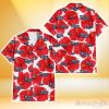 Tampa Bay Rays Big Red Hibiscus White Background 3D Hawaiian Shirt Gift For Fans