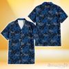 Tampa Bay Rays Black Dark Blue Hibiscus Black Background 3D Hawaiian Shirt Gift For Fans