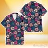 Tampa Bay Rays Colorful Hibiscus Black Background 3D Hawaiian Shirt Gift For Fans