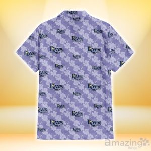 Tampa Bay Rays Red Hibiscus Purple Leaf Pattern Summer Gift