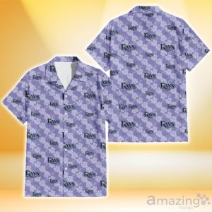 Tampa Bay Rays Red Hibiscus Purple Leaf Pattern Summer Gift