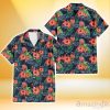 Tampa Bay Rays Orange Hibiscus Green Tropical Leaf Dark Background 3D Hawaiian Shirt Gift For Fans