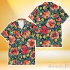 Tampa Bay Rays Orange Red Hibiscus Green Leaf Dark Background 3D Hawaiian Shirt Gift For Fans