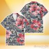 Tampa Bay Rays Pink Hibiscus Black Pattern White Background 3D Hawaiian Shirt Gift For Fans