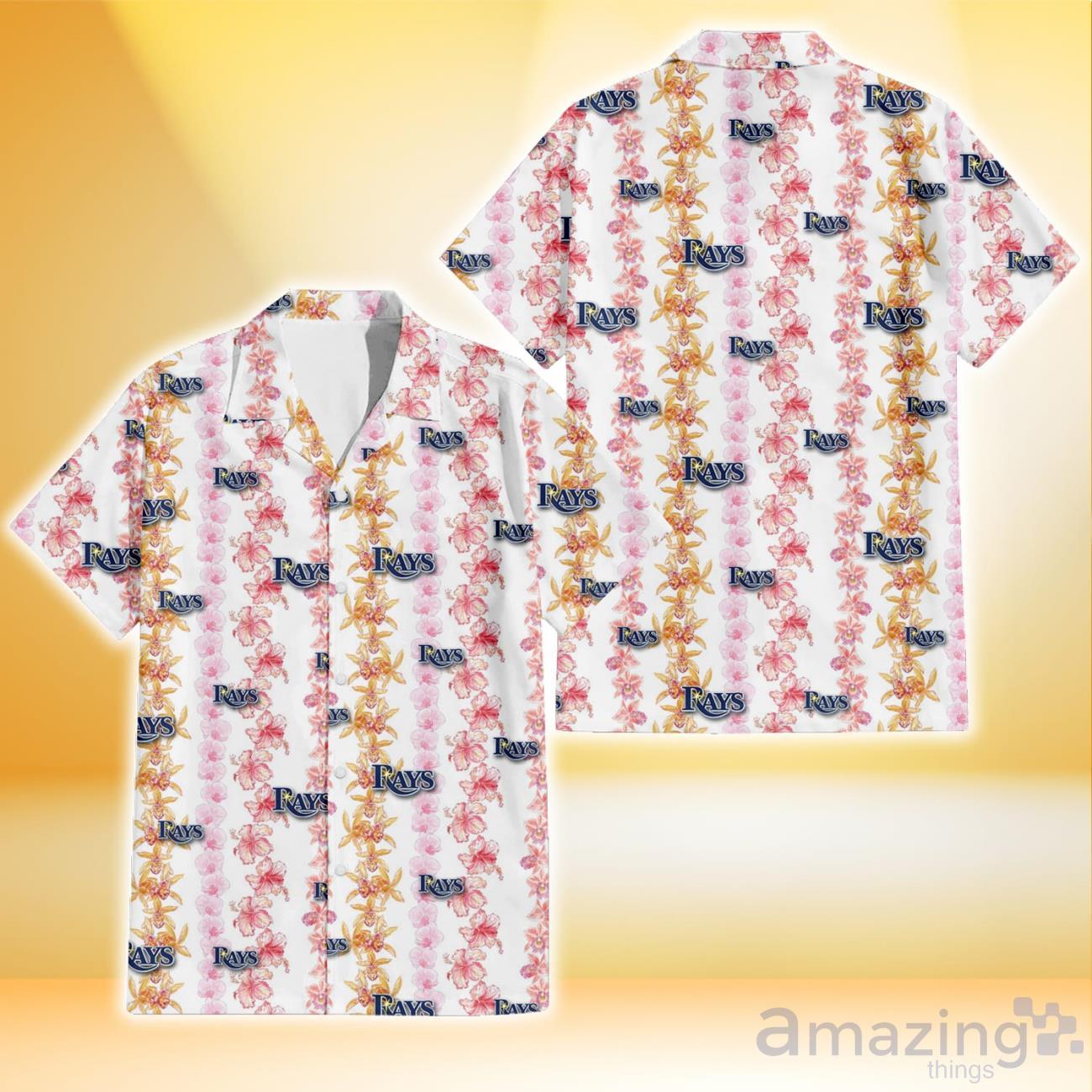 Tampa Bay Rays Yellow Hibiscus Tropical Hawaiian Shirt For Fans