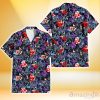Tampa Bay Rays Red Hibiscus Caro Black Background 3D Hawaiian Shirt Gift For Fans