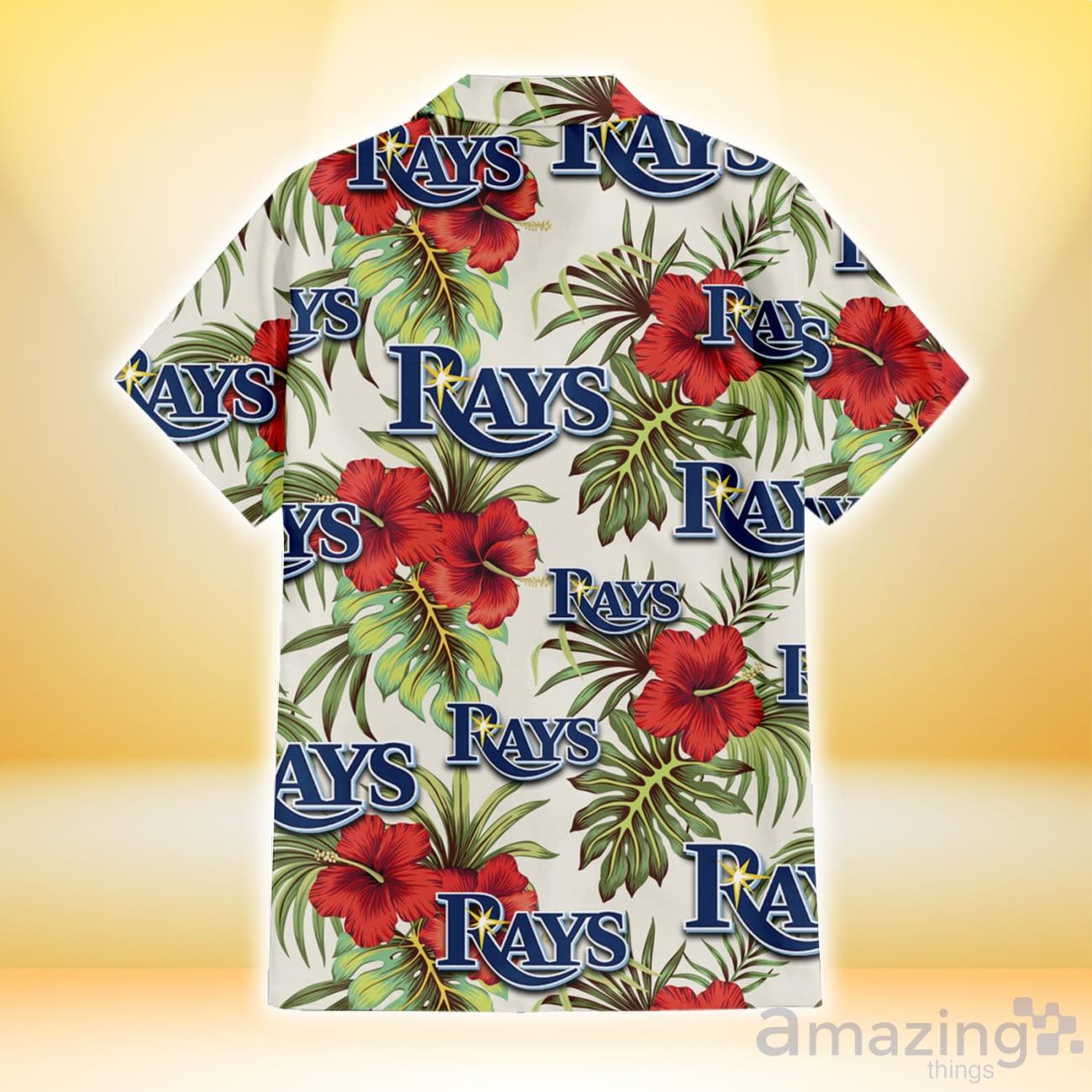 Yankees Hawaiian Shirt Red Hibiscus Palm Leaf New York Yankees