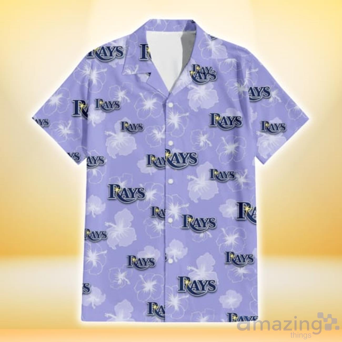 Tampa Bay Rays Yellow And Orange Hibiscus Purple Background 3D Hawaiian  Shirt Gift For Fans - Freedomdesign