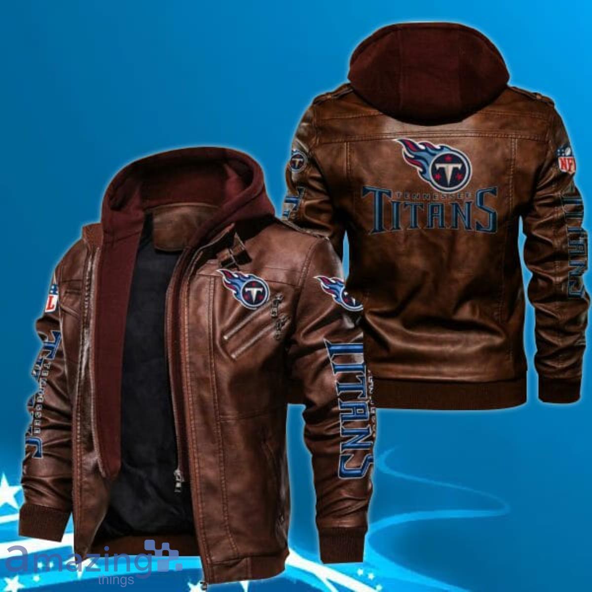 Tennessee Titans Leather Jacket For Motocycle Product Photo 1 Tennessee Titans Leather Jacket For Motocycle Product Photo 1